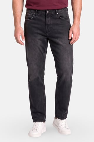Men Baggy Fit  Non Stretchable Denim Jeans, Washed Black