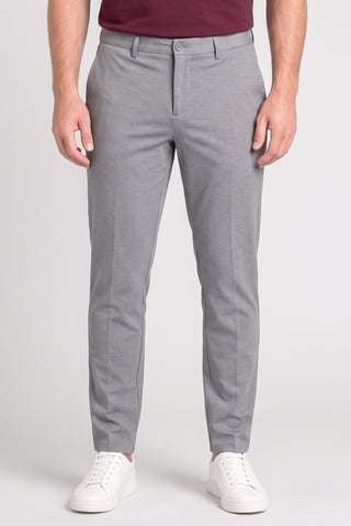 Men Skinny Fit Plain Chino Pants, Light Grey