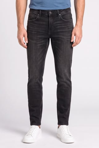 Men Slim Fit Solid Stretchable Jeans, Black