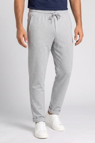 Men Stretch Fit Textured Straight Leg Pants,  Light Grey