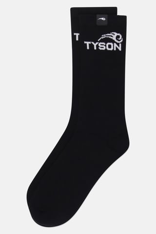 Celio x Tyson Men Brand Logo Crew Socks, Black