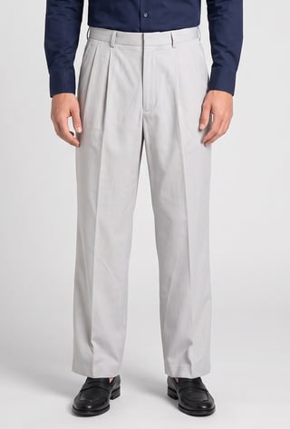 Men Loose Fit Plain Chino Pants, Grey