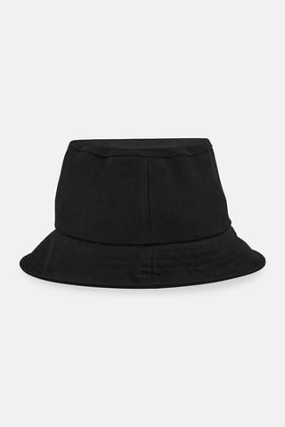Men Plain Bucket Hat, Black