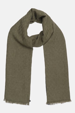 Men Textured Scarf, Olive