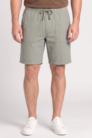 Men Textured Basic Shorts, Sage Green