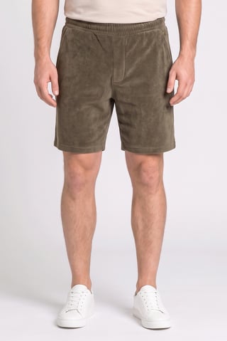 Men Regular Fit Textured Basic Shorts, Khaki