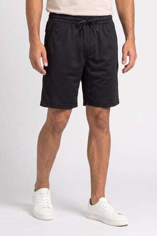 Men Jogger Fit Basic Shorts, Black