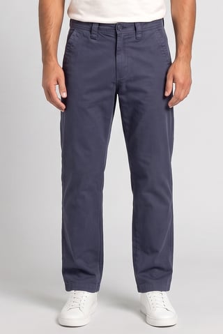 Men Chino Fit Solid No Stretch Jeans, Navy