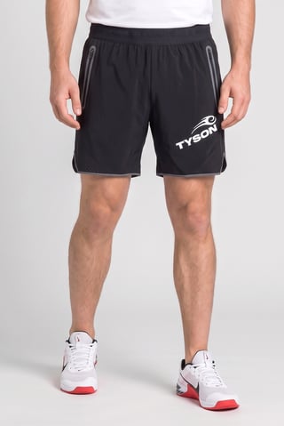 Celio x Tyson Men Regular Fit Brand Logo Shorts, Black