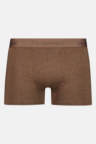Men Embroidered Pull On Boxer Shorts, Heather Brown