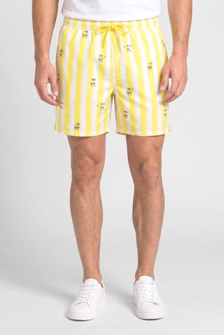 Sponge Bob SquarePants Men Stripe Basic Shorts, Multicolor