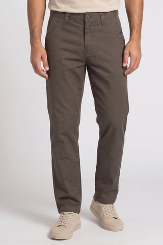 Men Baggy Fit Solid Chino Pants, Taupe