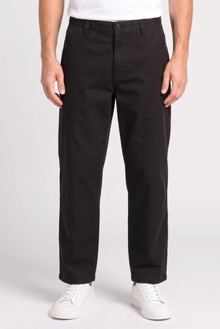 Men Baggy Fit Solid Non-Stretchable Jeans, Black