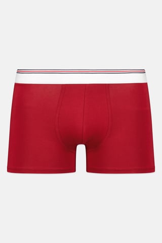 Men Solid Boxer Brief, Dark Red