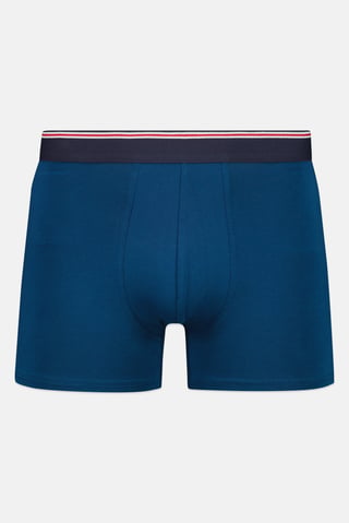 Men Solid Pull On Boxer, Teal Blue