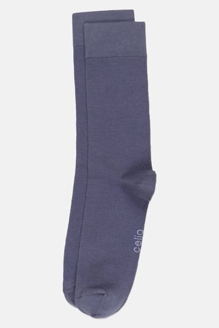 Men 1 Pair Brand Logo Ankle Socks, Slate Blue
