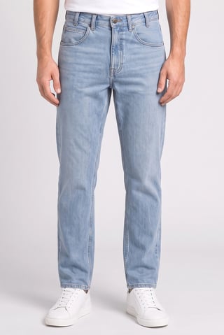 Men Regular Fit Washed Non Stretchable Jeans, Light Blue
