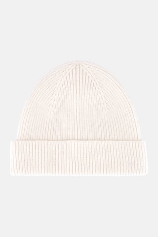 Men Knitted Beanie Hat, Off White