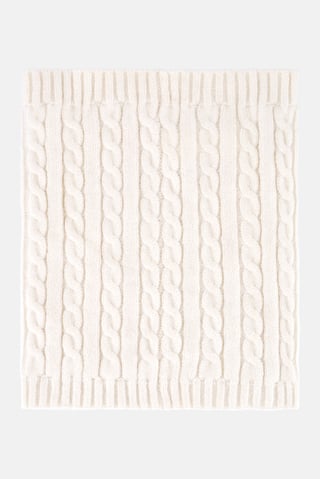 Men Knitted Neck Scarve, White