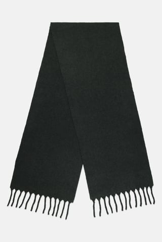 Men Heather Scarves, Dark Green