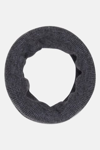 Men Textured Tube Scarf, Grey