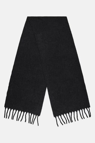 Men Heather Scarves, Dark Grey