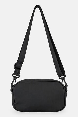 Men Plain Cross Body Bag, Black