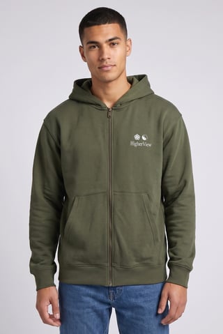 Men Graphic Print Long Sleeve Hoodie, Green