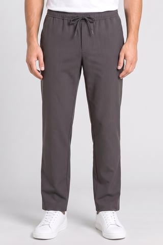 Men Loose Fit Solid Wide Leg Pants, Grey