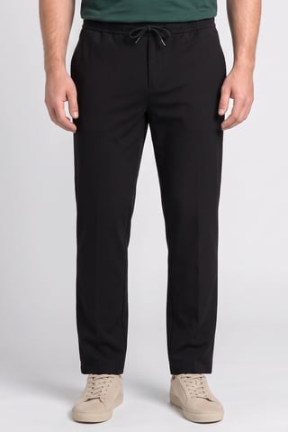 Men Loose Fit Solid Wide Leg Pants, Black