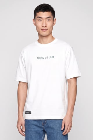 Dragon Ball Z Men Crew Neck Short Sleeve Graphic Print T-Shirt, White