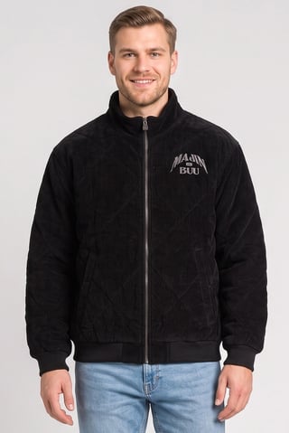 Celio x Dragon Ball Z Men Embroidered Bomber Jacket, Black