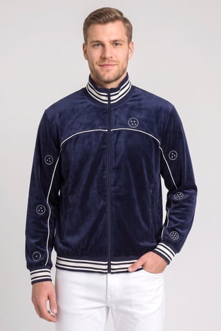 Dragon BallZ x Celio Men Embroidered Bomber Jacket, Blue
