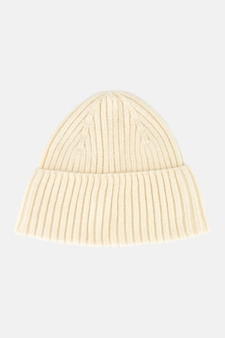Men Textured Beanie Hats, Off White