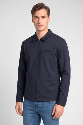 Men Brand Logo Softshell Jacket, Navy