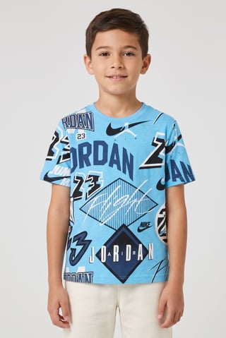 Kids Boy Sportswear Fit Short Sleeve Outdoor T-Shirt, Multicolor