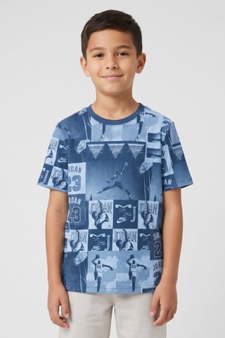 Kids Boy Sportswear Fit Short Sleeve Outdoor T-Shirt, Multicolor