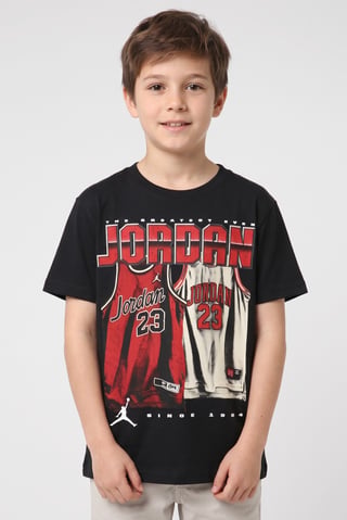 Kids Boy Sportswear Fit  Short Sleeve Outdoor T-Shirt, Black