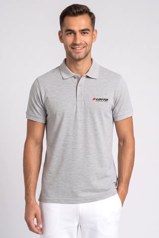 Men Sportswear Fit Short Sleeve Outdoor Polo, Grey