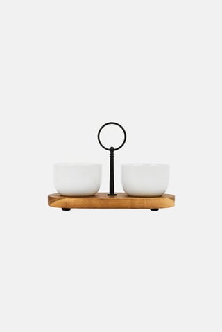 2 Dip Bowls With Tray Gandia, Multicolor