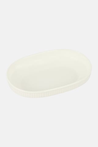 Ceramic Glass Baking Dish, White