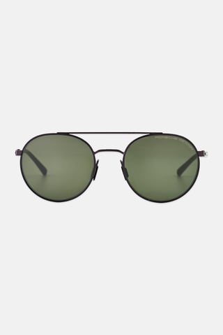 Men P893254B Round Sunglasses, Black