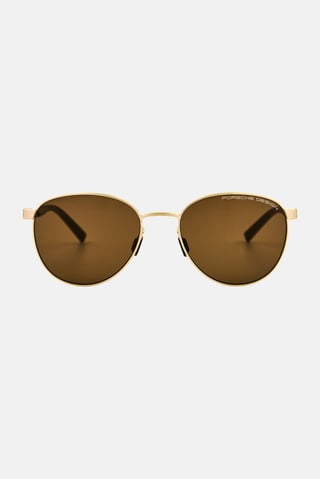 Men P8945 D Round Sunglasses, Gold