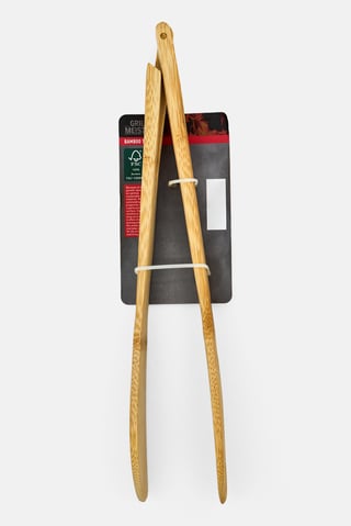 Bamboo Tongs, Beige