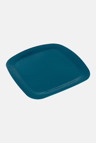 Elegant Plastic Plate, Teal Blue