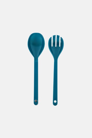 2 Pieces Salad Cutlery Set, Teal Green