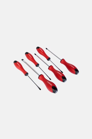 6 Pieces Magnetic Screwdriver Set, Red