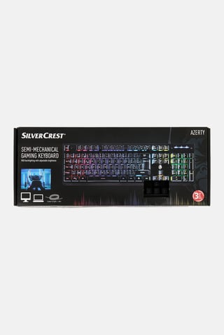 Gaming Keyboard Semi-Mechanical With Backlight, Black