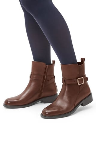 Women Zipper Closure Ankle Boots, Brown