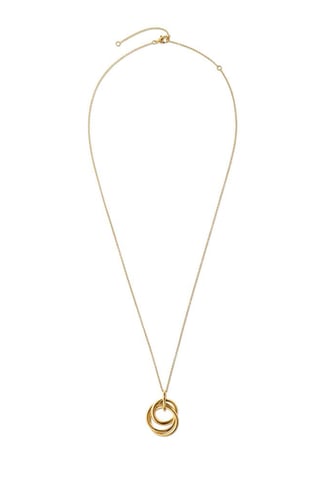 Women Necklace With Intertwined Rings, Gold